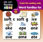 Word families for soft c, soft g, ice, ake, ape, ane, ave, ame and ate